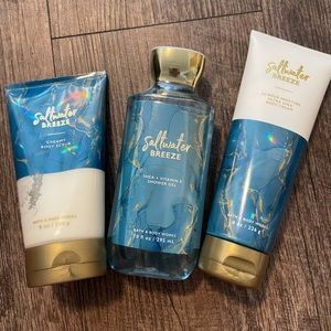 Salt water breeze bath and body works set